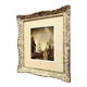 Flemish School of quality from the 19th century: Painting of a lively port scene