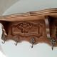 1930s oak wall coat rack