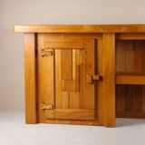 Brutalist grand buffet in solid elm