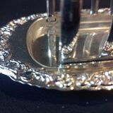 Silver metal toast holder
