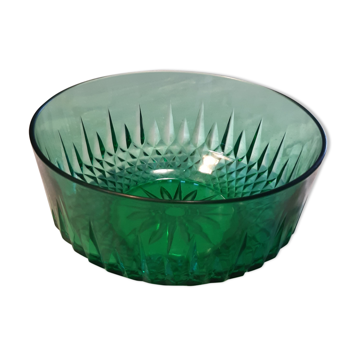 Green glass salad bowl 23 cm arcoroc