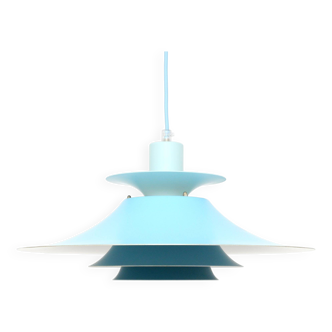 Blue pendant lamp, Denmark, 1980's