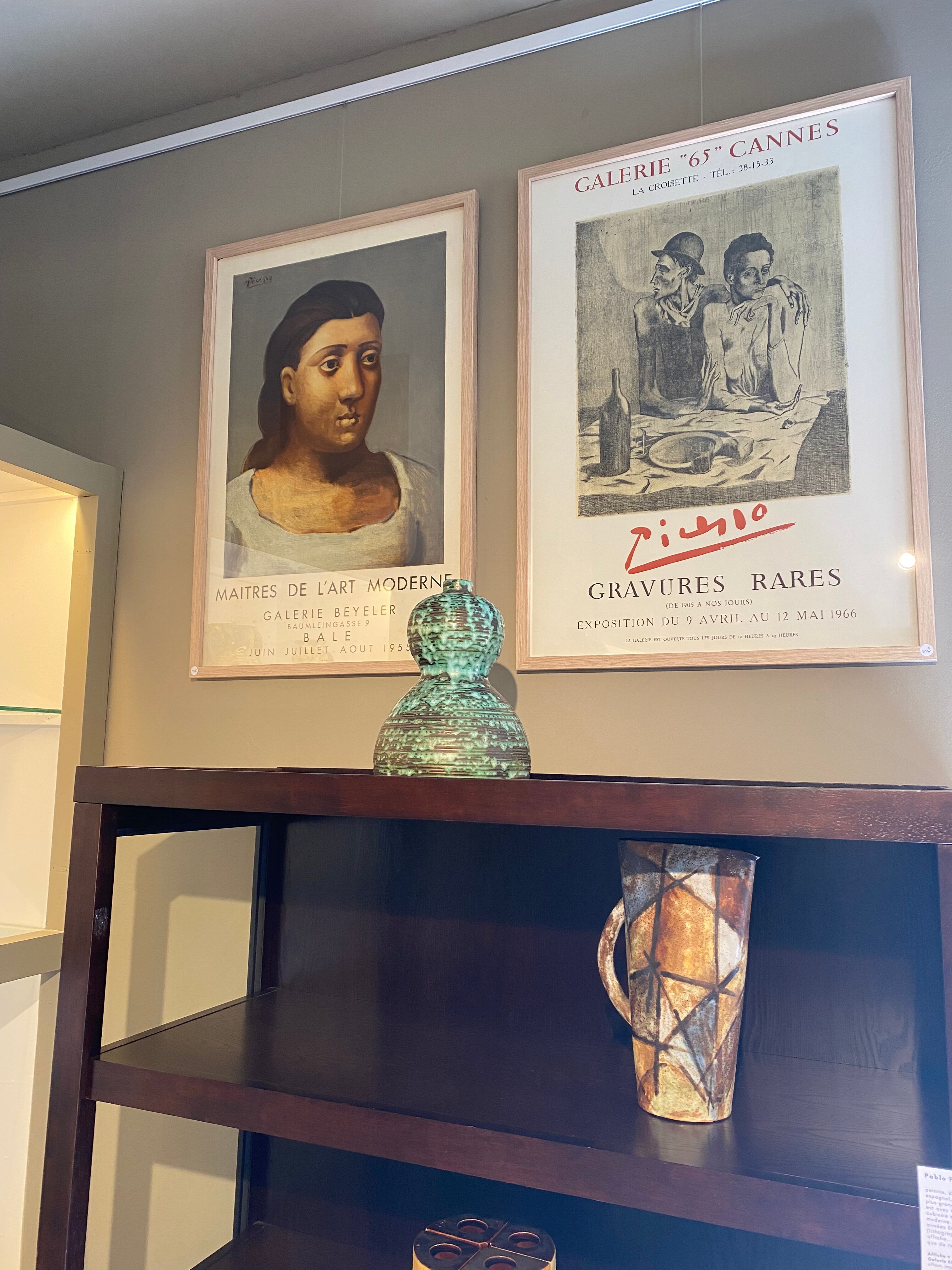 Old lithograph poster Picasso Galerie Beyeler