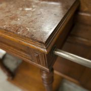 Napoleon III style walnut wardrobe, late 19th century, 3 mirrors, marble top, 8 coat hooks