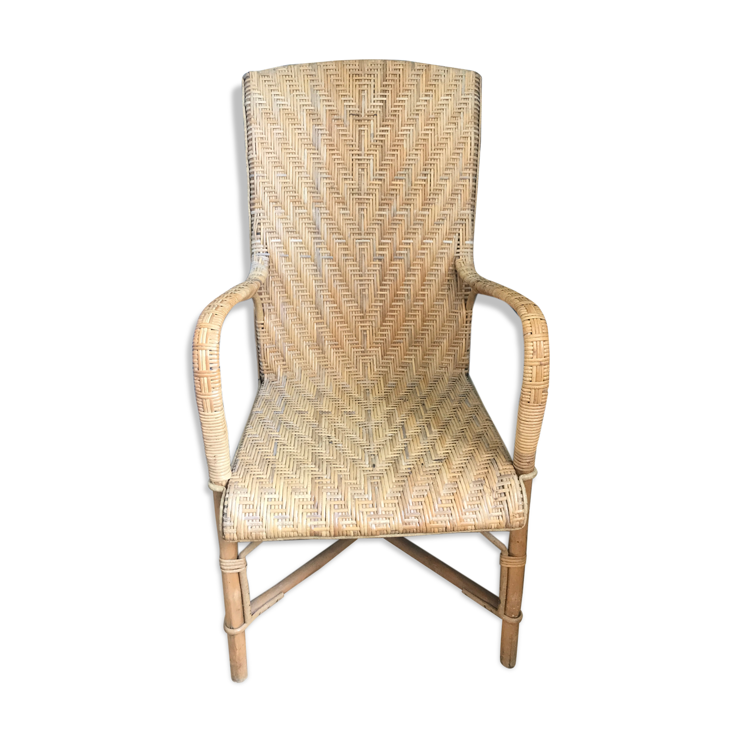 Wicker armchair