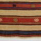 Tapis couloir en kilim en laine fait main, 70x258 cm