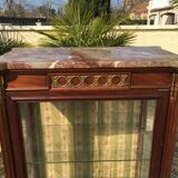 Mahogany Showcase - Bronze Golden Style Louis XVI