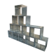 Modular bookcase, shelves composed of cubes facets of glass desselles