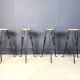 Vintage french wrought iron bar stools, 1960s - set of 4