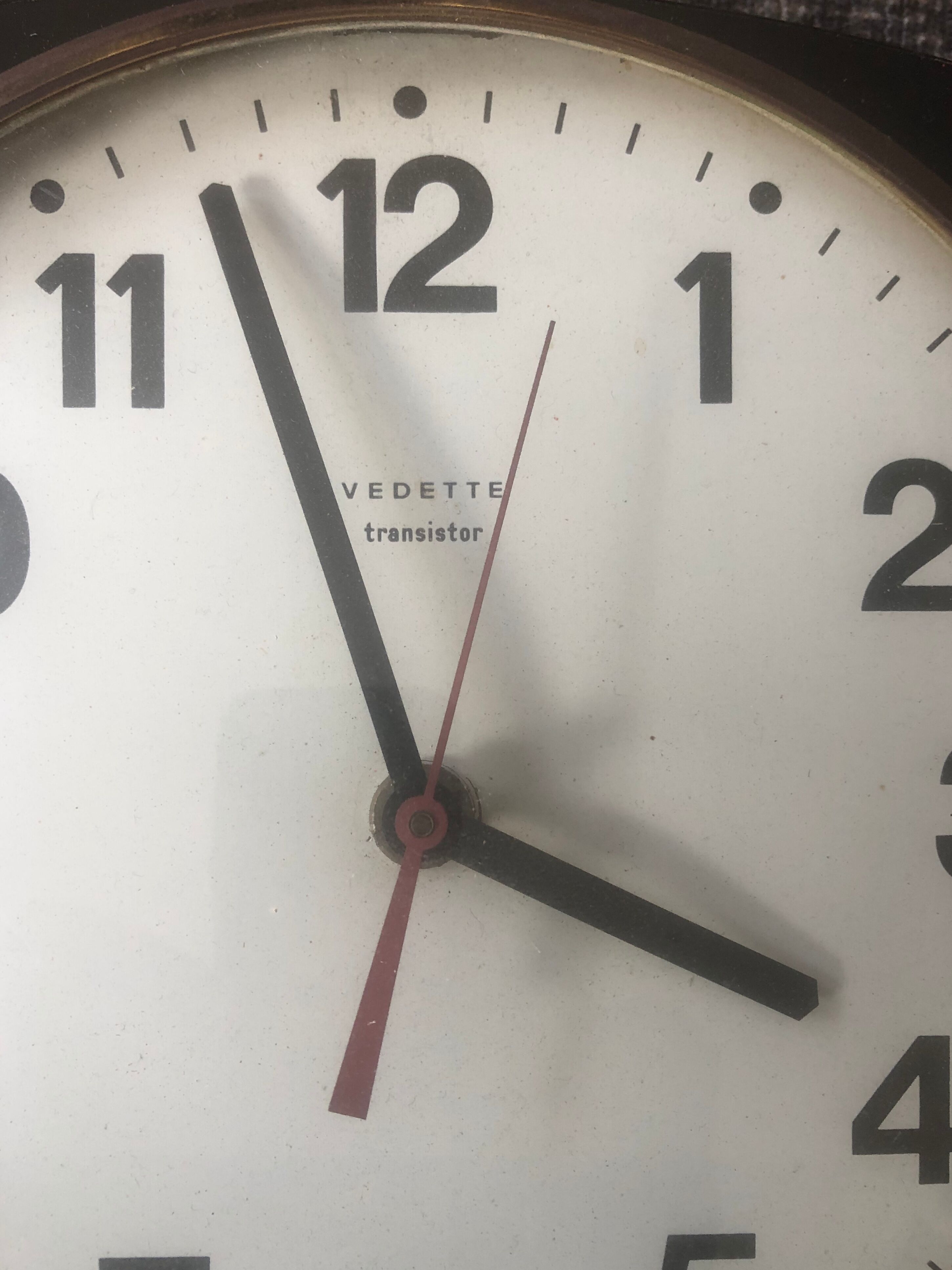 Vintage clock clock in black formica vintage design 50 - featured