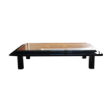 Table basse loupe d'orme & bois massif