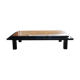 Table basse loupe d'orme & bois massif