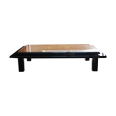 Elm and solid wood magnifier coffee table
