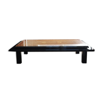 Table basse loupe d'orme & bois massif