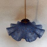 Vintage draped opaline glass pendant.