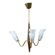 Vintage pendant light with opaline