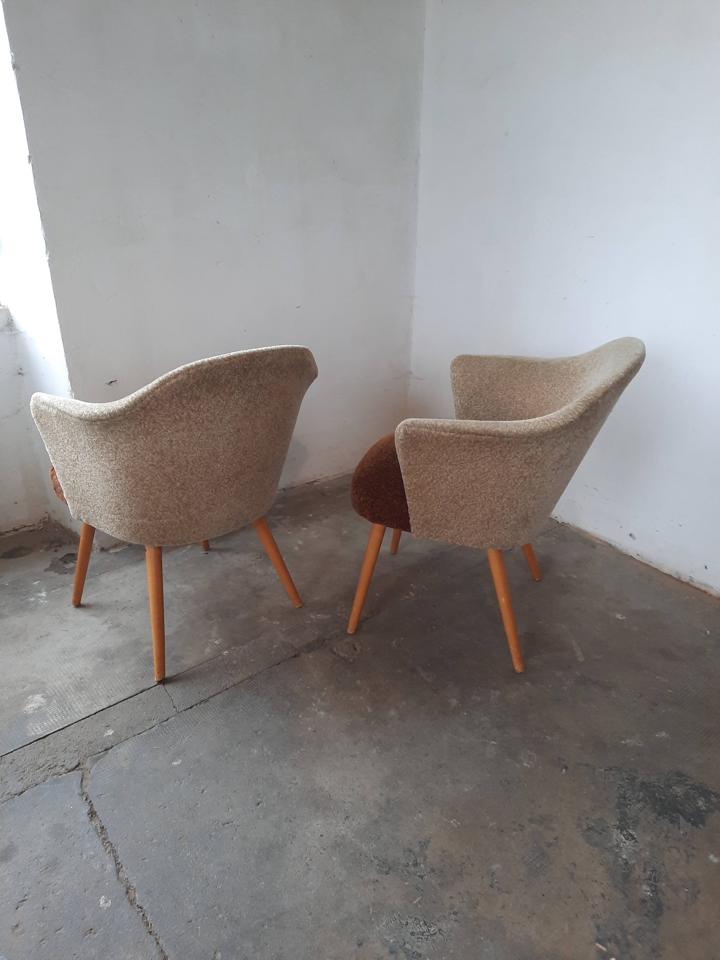 2 armchairs published by Thonet, 1960