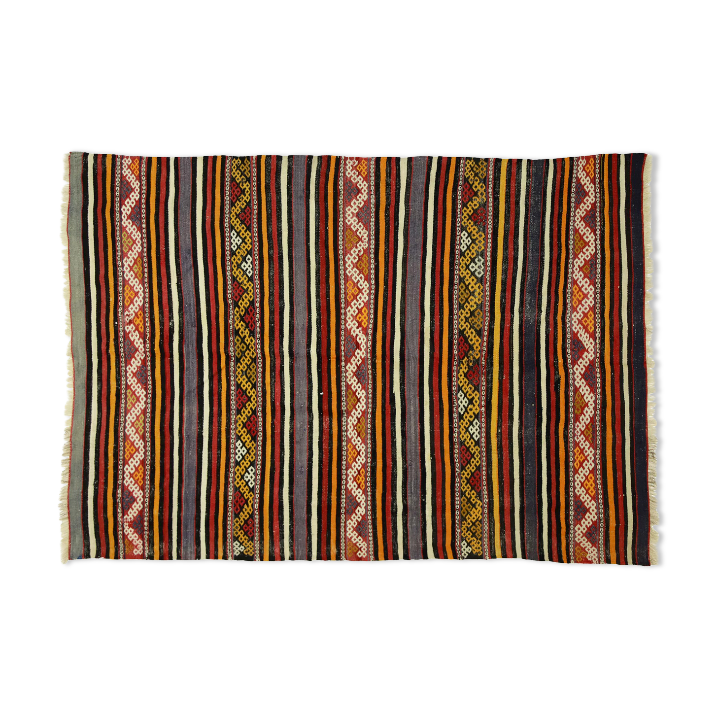 Anatolian handmade kilim rug 192 cm x 144 cm