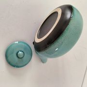 crackle effect ceramic teapot