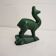 Ancienne figurine daim en céramique verte St Clément