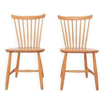 Pastoe style spindle back dining chairs,The Netherlands 1950's