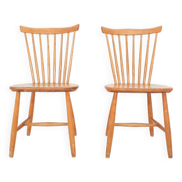 Pastoe style spindle back dining chairs,The Netherlands 1950's