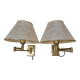 Gilded brass hinged sconces