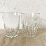 Mismatched vintage water glasses