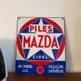Plaque émaillée piles Mazda