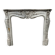Louis XV style white Carrara marble fireplace, 19th century.