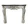 Louis XV style white Carrara marble fireplace, 19th century.
