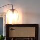 Suspension tulipe en verre biot transparent