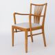 Vintage 1950s German Armchair | Solid Beech Wood | Newly Upholstered Chair