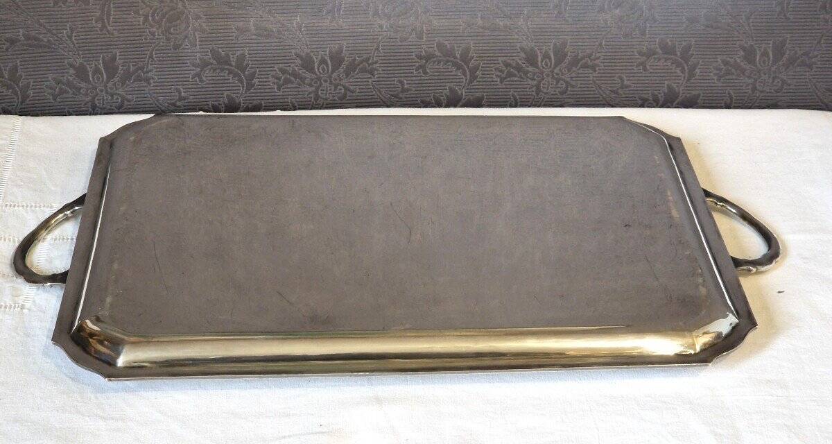 English silver plated metal tray
