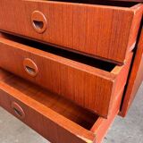 Vintage teak desk: double sided