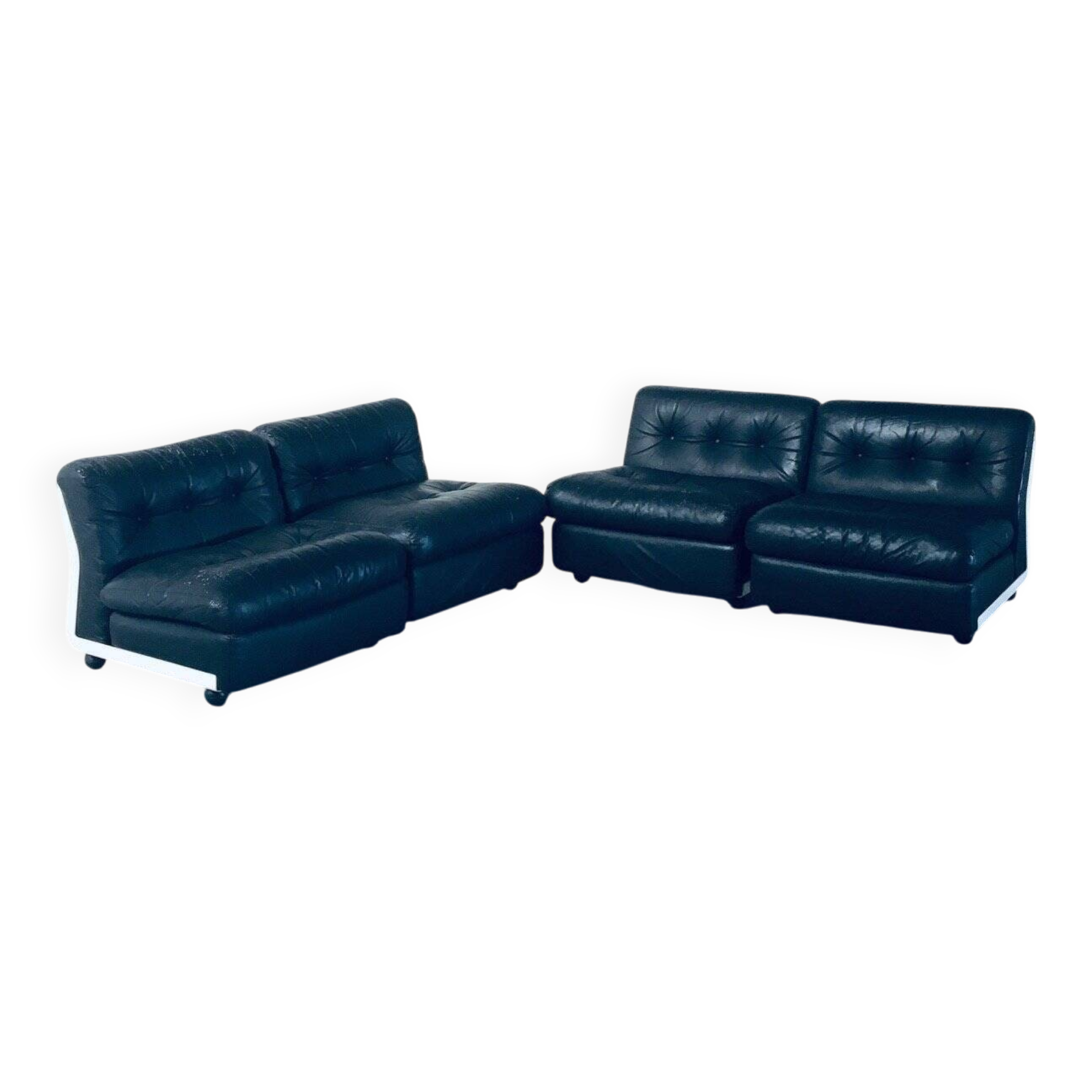 Mid-Century Modern Amanta Modular Sofa by Mario Bellini for B&B Italia, 1970s, Set of 4