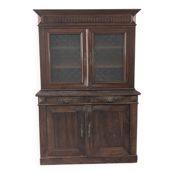 Buffet vitré en bois massif