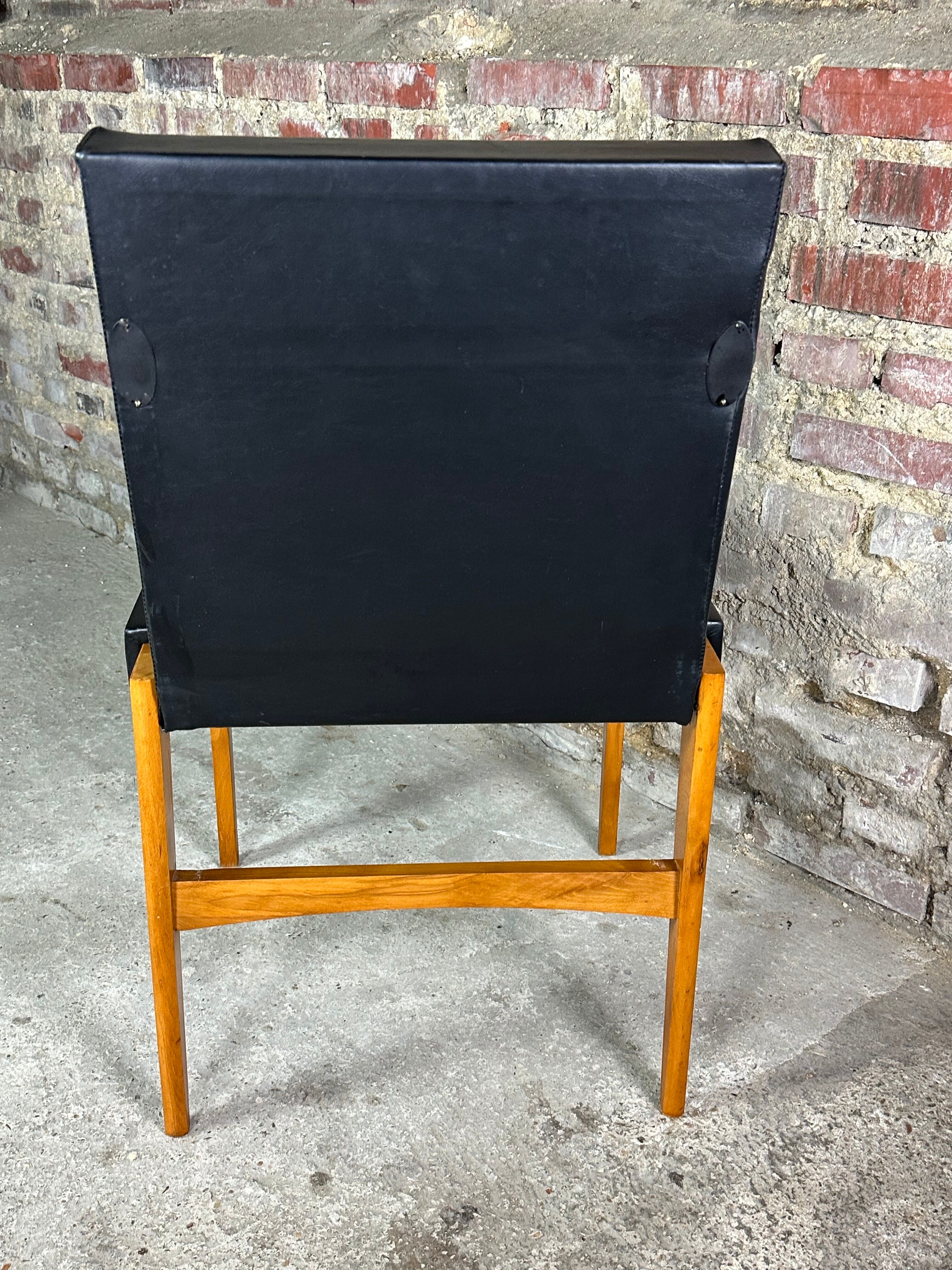 Armchair with vintage system 1950 in wood and imitation