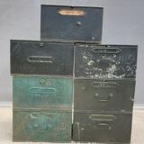 Lot 7 metal cartonniers 1920 André Labbé