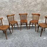 Série de 5 chaises bistrots