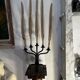 Metal candlestick, Murano glass ornament