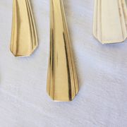 6 Christofle Art Deco style silver-plated metal forks 2106256