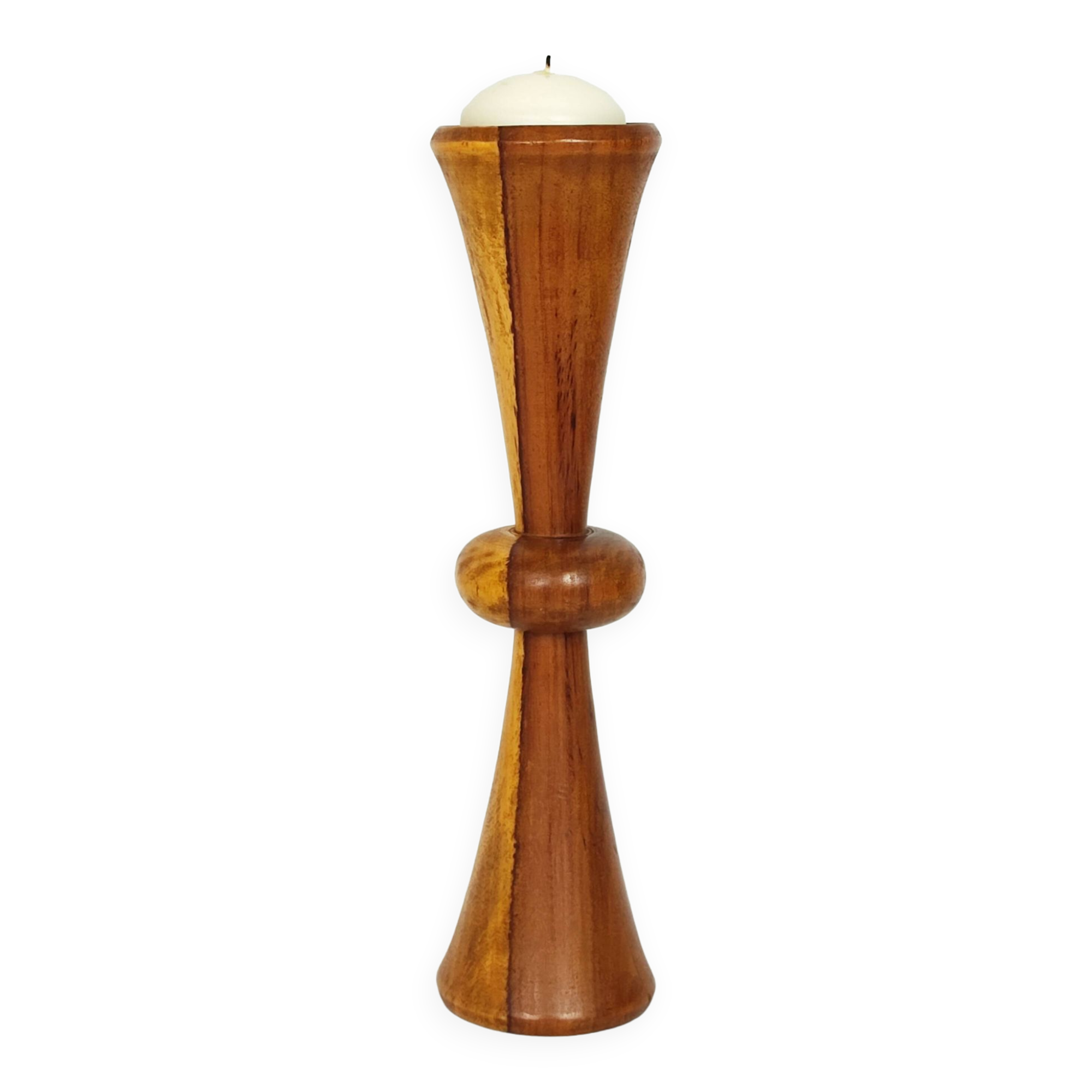 Wooden candle holder