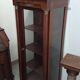 Vitrine style Empire en acajou et bronze doré, dessus marbre noir – XIXe