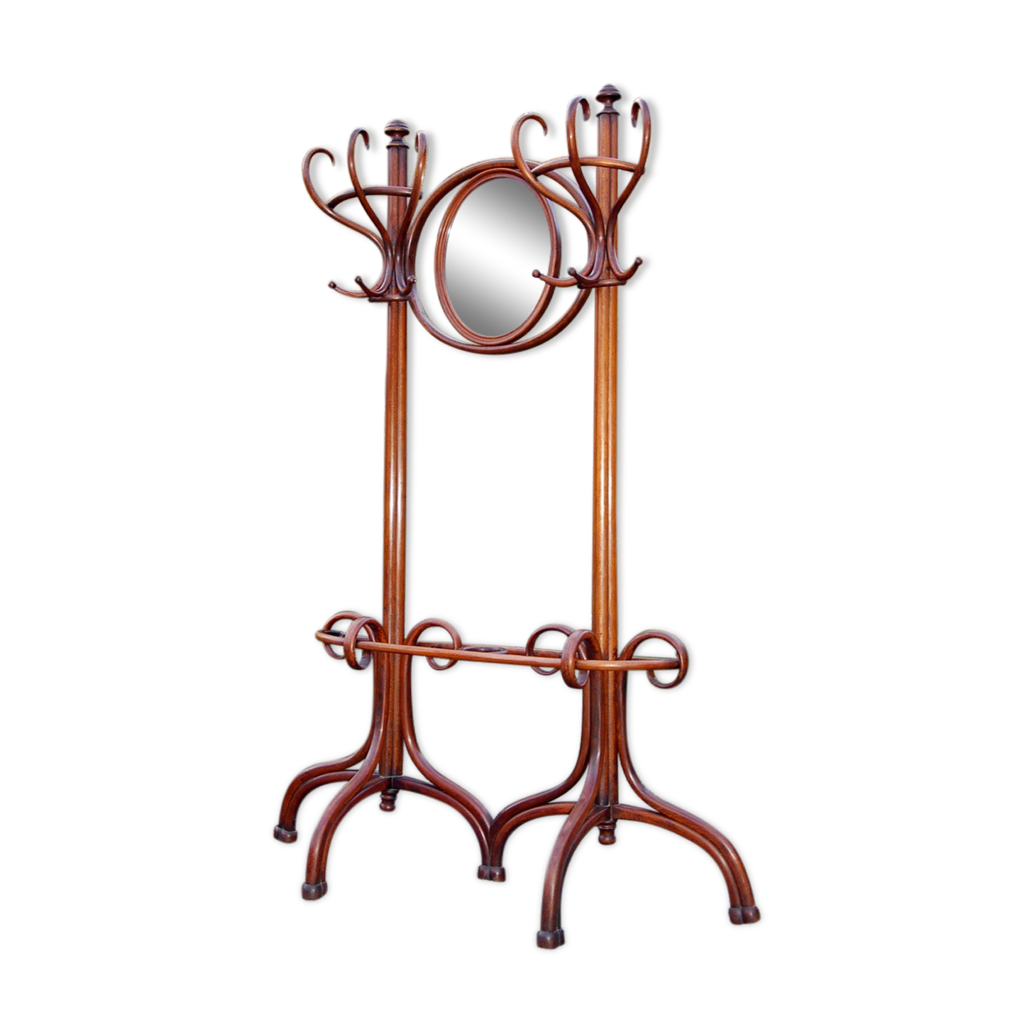 Thonet parrot coat rack in cloakroom 1900 ca