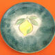 1970s Suite of 6 dessert plates Fruit decoration (lemon, grape, pear ...)
