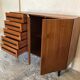 Vintage storage cabinet 1960's 5 drawers 2 doors