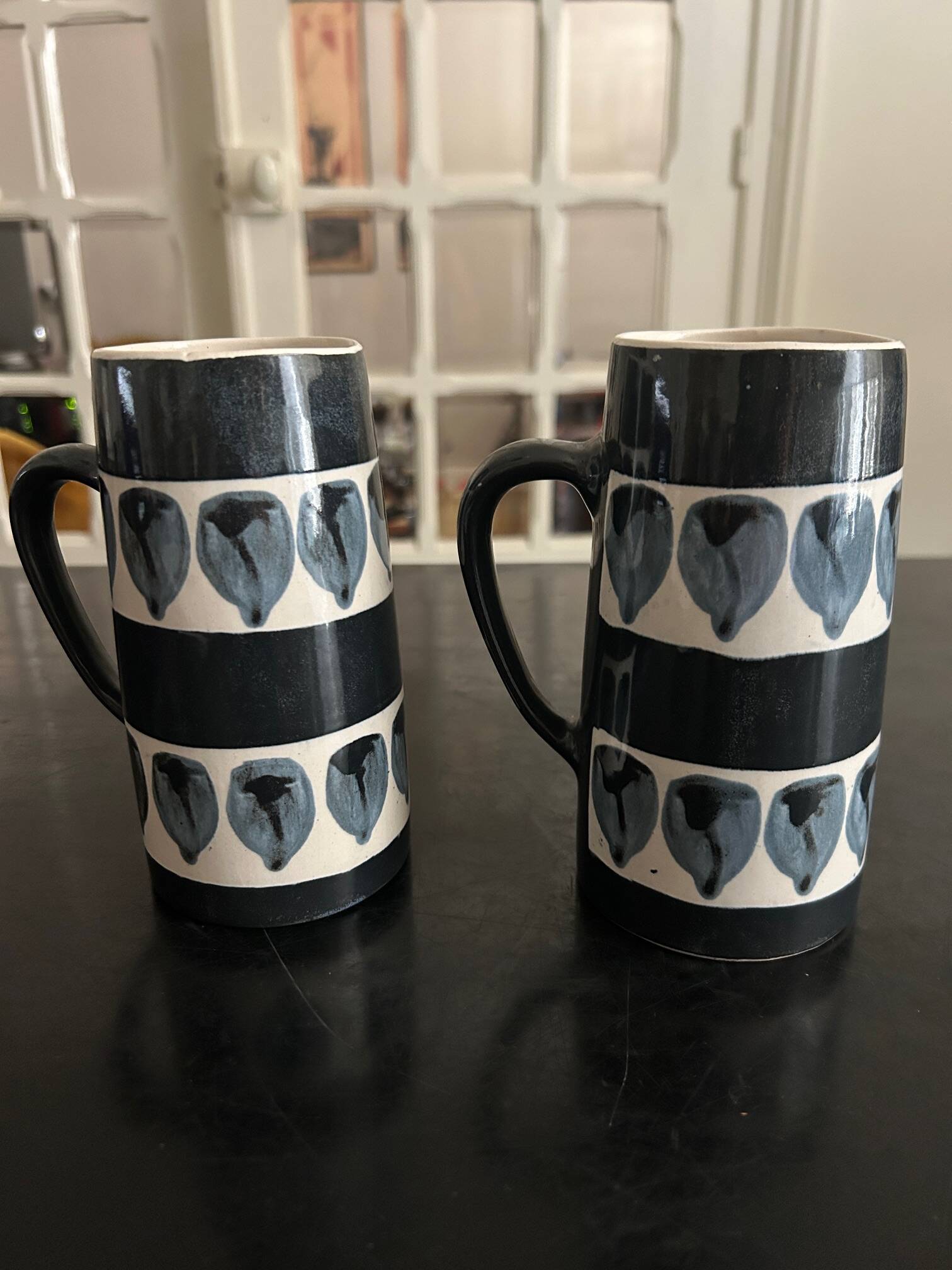Two vintage ceramic mugs