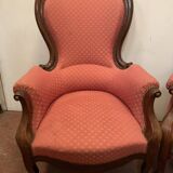 Paire de fauteuils Louis Philippe en acajou XIX siècle