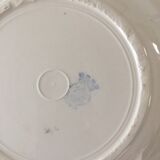 Lot of 6 plates hollow porcelain opaque flowers
